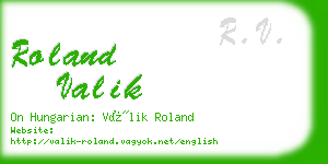 roland valik business card